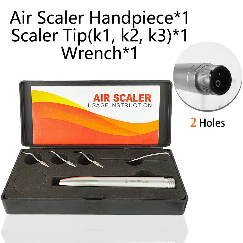 Dental Air Scaler Endodontics Handpiece Activation Irrigation Perio Scaling with 3 Tips K1K2K3 Dentistry Tool