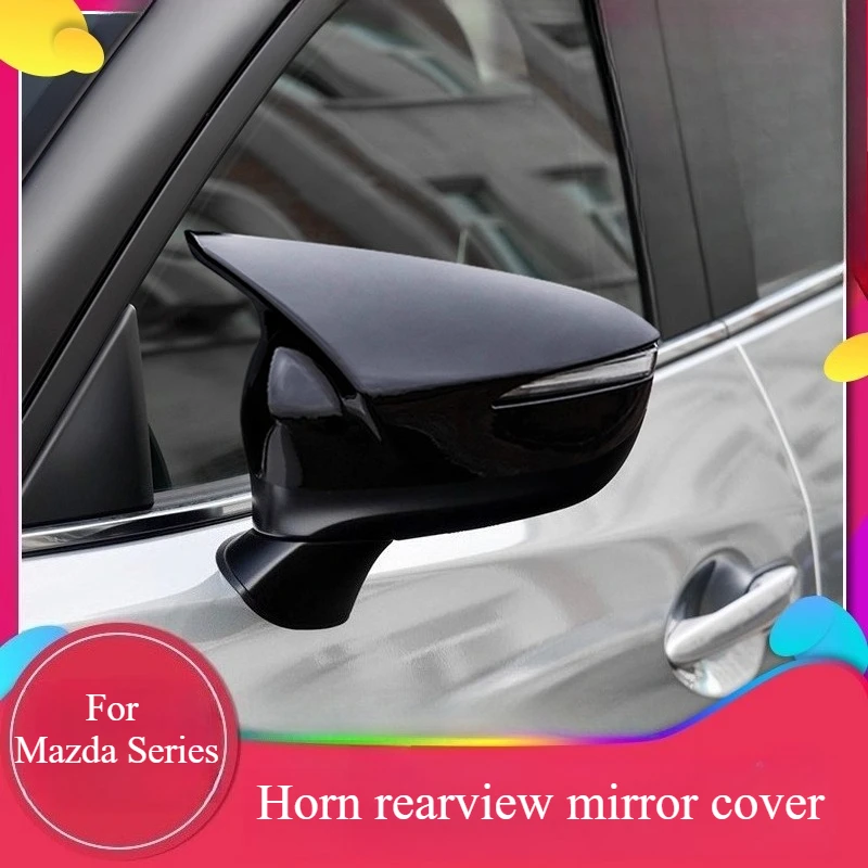 

For 2016-2024 Mazda CX3 CX4 CX5 Modified Horn Rearview Mirror CX3 Rearview Mirror Shell Protective Cover