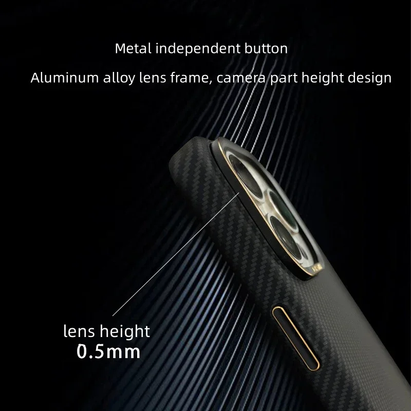 Anti-drop Mobile  Phone Case for iPhone  14  Pro  Max, Kevlar Carbon Fiber Pattern, Height Protection, Magnetic Case