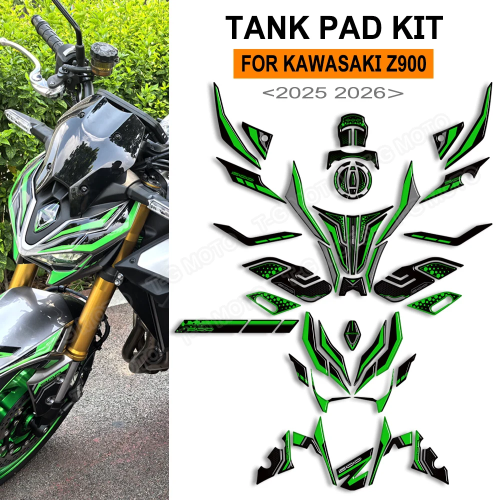 

For kawasaki Z900 Z 900 SE 2025 2026 Motorcycle Fuel Oil Tank Pad Protector 3D Stickers Body Fairing Cover Decals Set ﻿