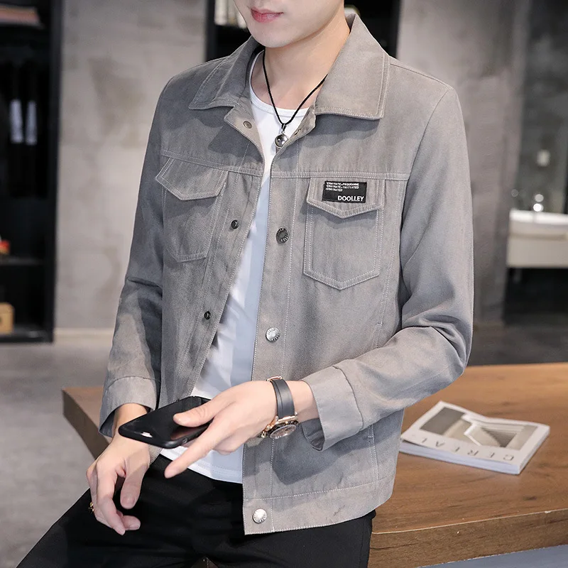 ملابس عمل أنيقة للرجال لربيع وخريف ملابس عمل جديدة عصرية غير رسمية بياقة مقلوبة ملابس رجالية #6