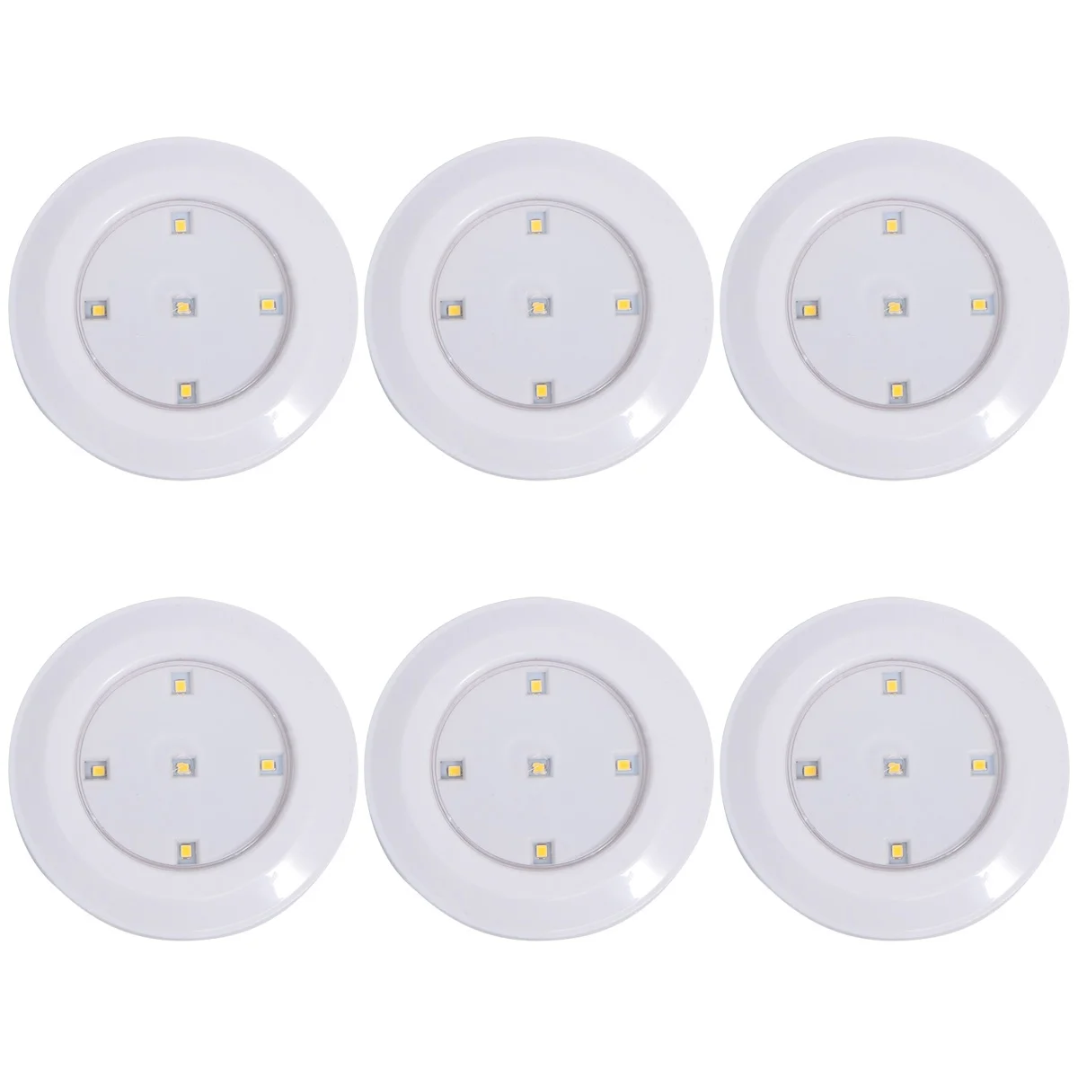 

6pcs Touch Night Wireless Led Closet Dimmable Wall Lamp Cabinet Light For Bedroom Bathroom Kitchen Closet Storage Room Corridor