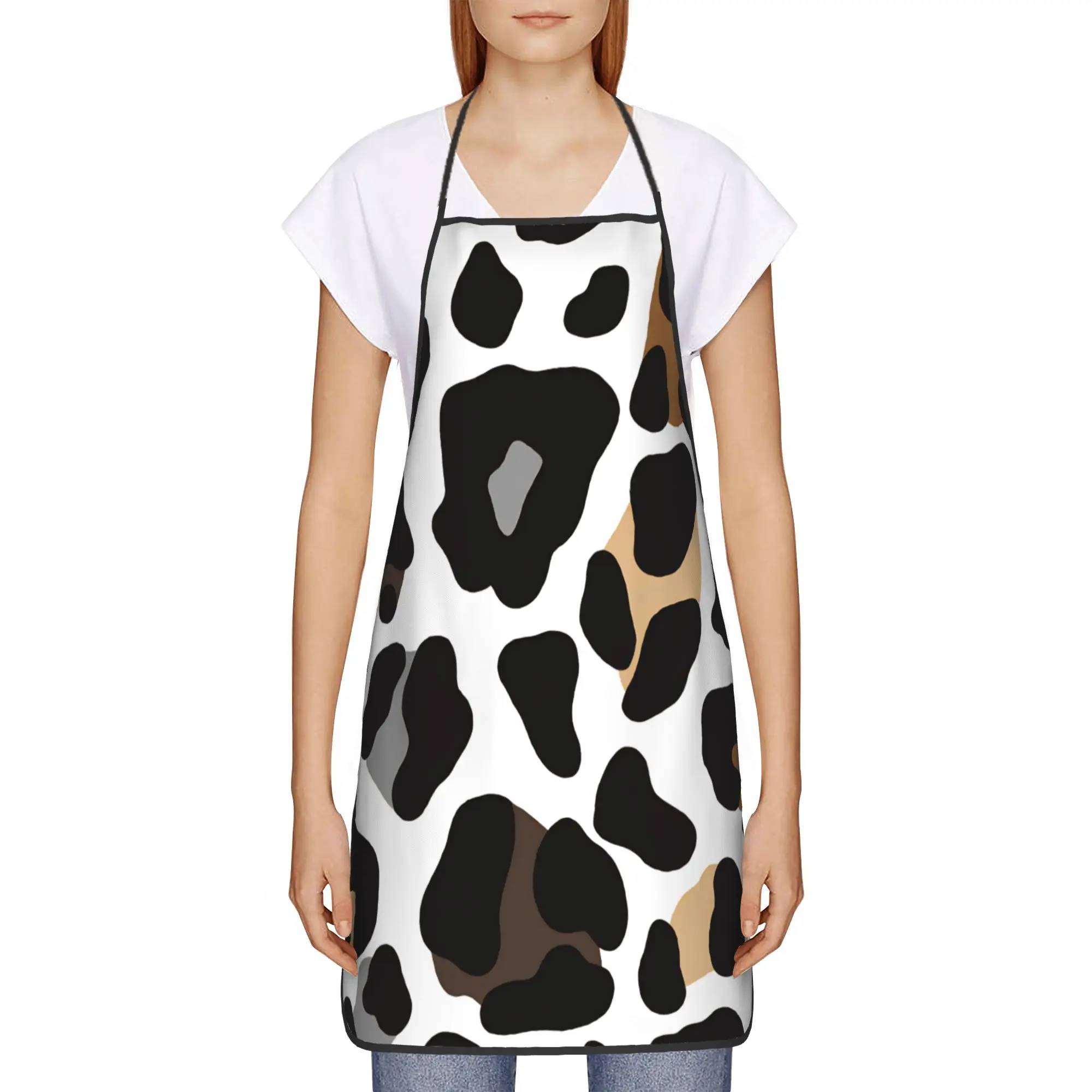 Leopard print  Apron  Household Manicure Kitchen Accessories Work Fashion Aprons without Pocket