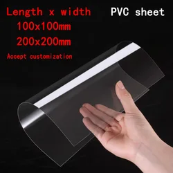 PVC 플레이트 투명 플라스틱 보드 하드 플라스틱 시트, 얇은 플레이트 절연 보드, PC 보드, 100x100mm, 200x200mm, 홈 DIY