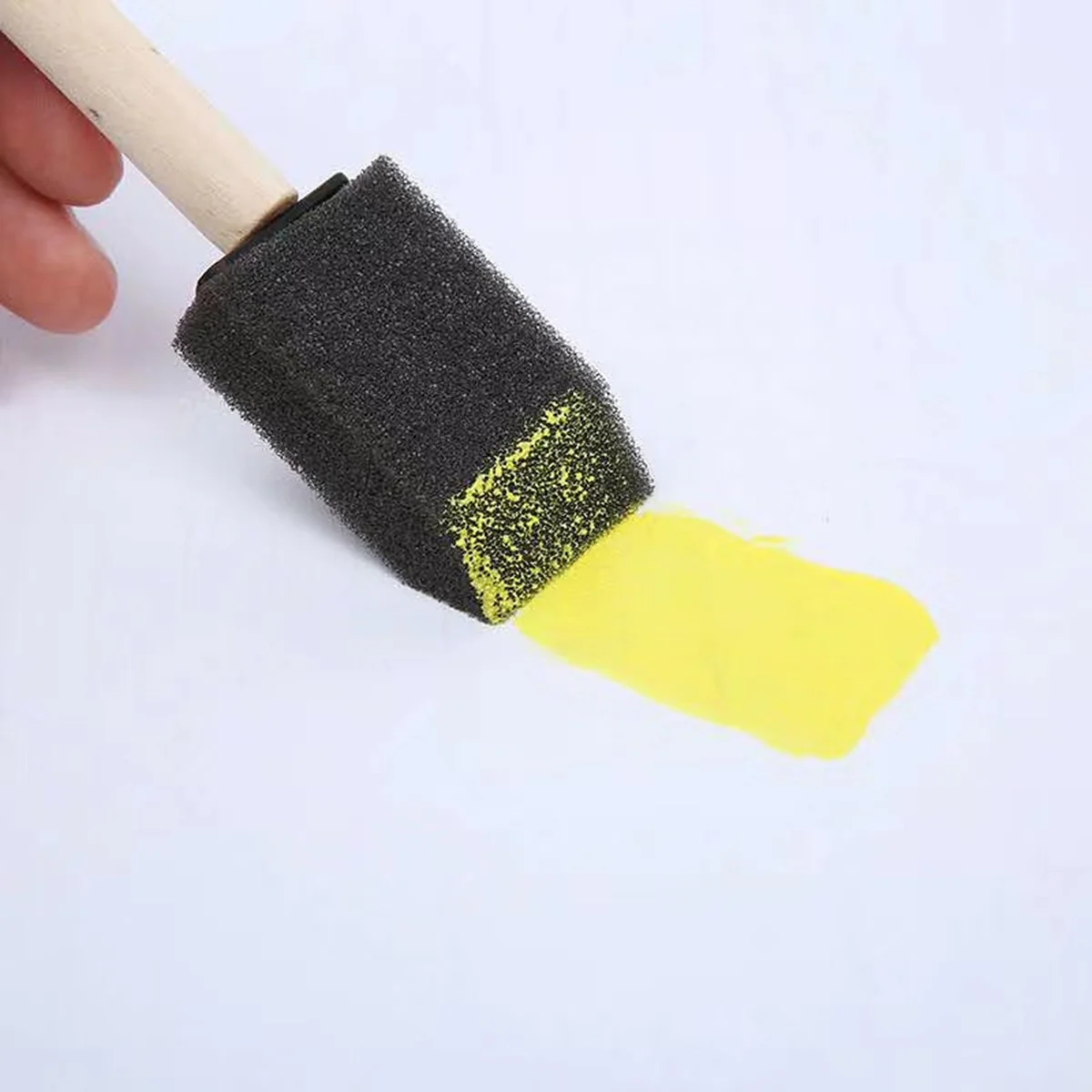 

40Pcs Children Sponge Brush Set Wood Handle DIY Painting Tools Round Sponges Sponge Stippler Reusable Kids Graffiti