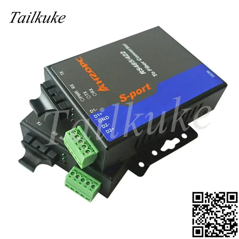 

1 pair Industrial grade 2 Way RS485 Optical Fiber Converter 485 Optical Cat 485 Transceiver MODBUS to Optical Fiber