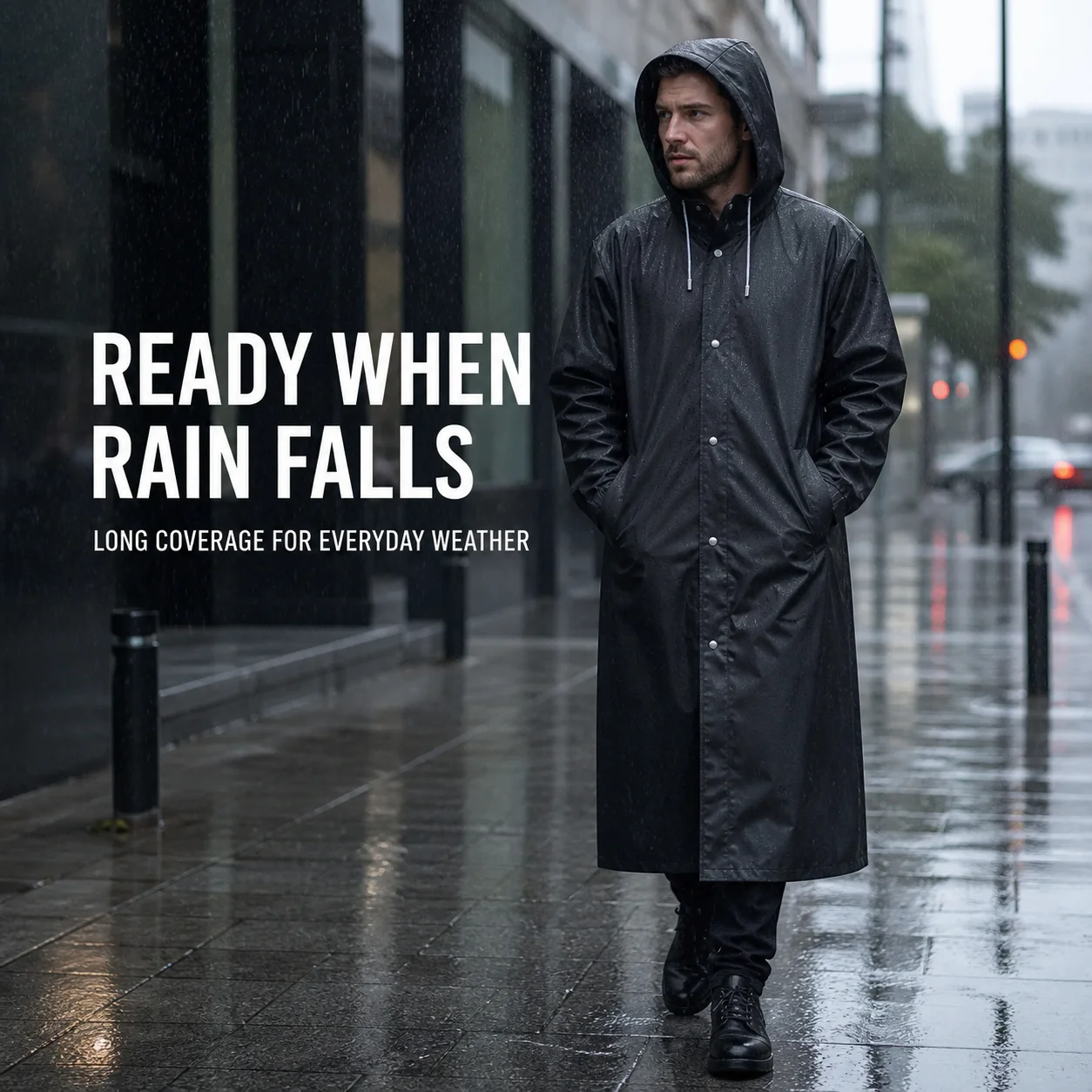 معطف مطر طويل مقاوم للماء بغطا - مراجعة Women'S Fashion Rain Jacket وسعره