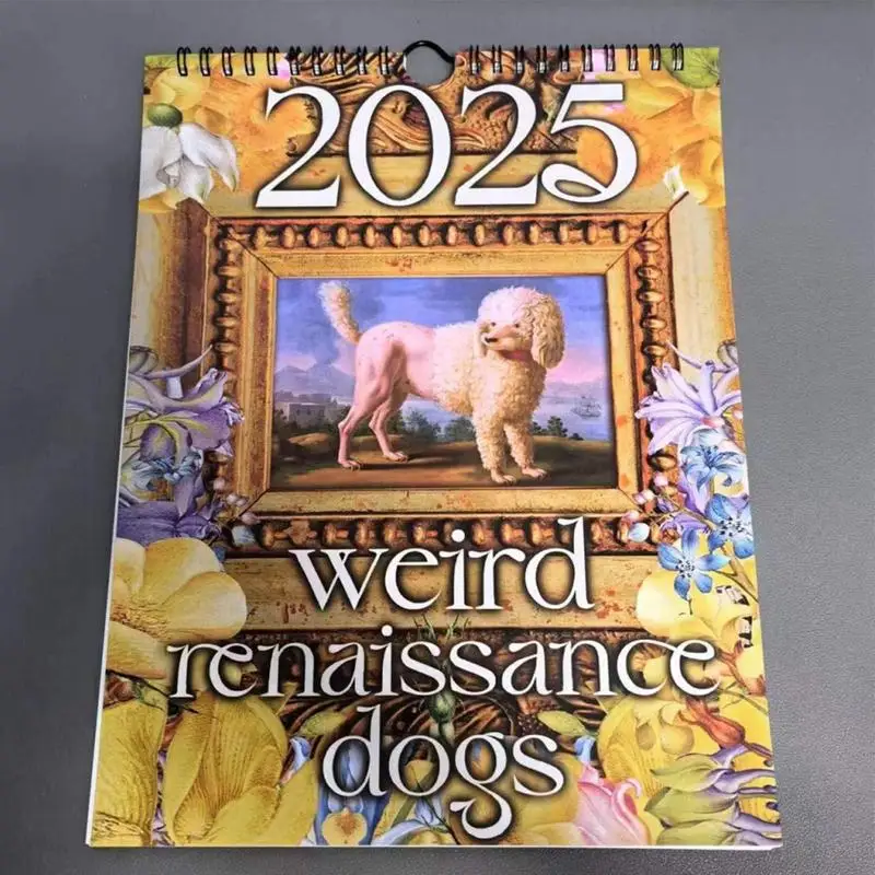 Monthly 2025 Calendar 2025 Monthly Dog Illustration Calendar Planning Year Schedules Home Calendar Decor For Teachers