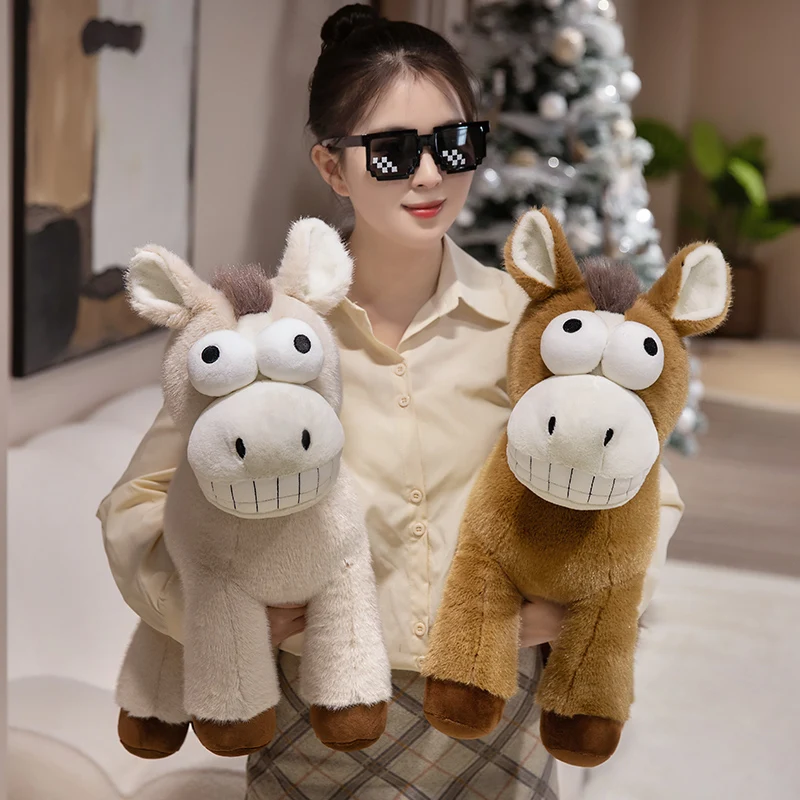 

Cuddly Anime Big Eyeballs Little Horse Plush Toys Soft Standing Horse Doll Funny Laughing Pony Doll Nice Kids Birthday Gift