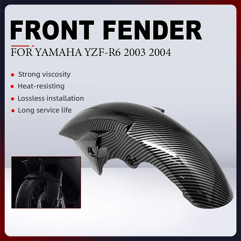 

Motorcycle Front Tire Hugger Fender For YAMAHA YZF R6 YZFR6 YZF-R6 2003 2004 ABS Carbon Piant Splash Guard Fairing Mudguard