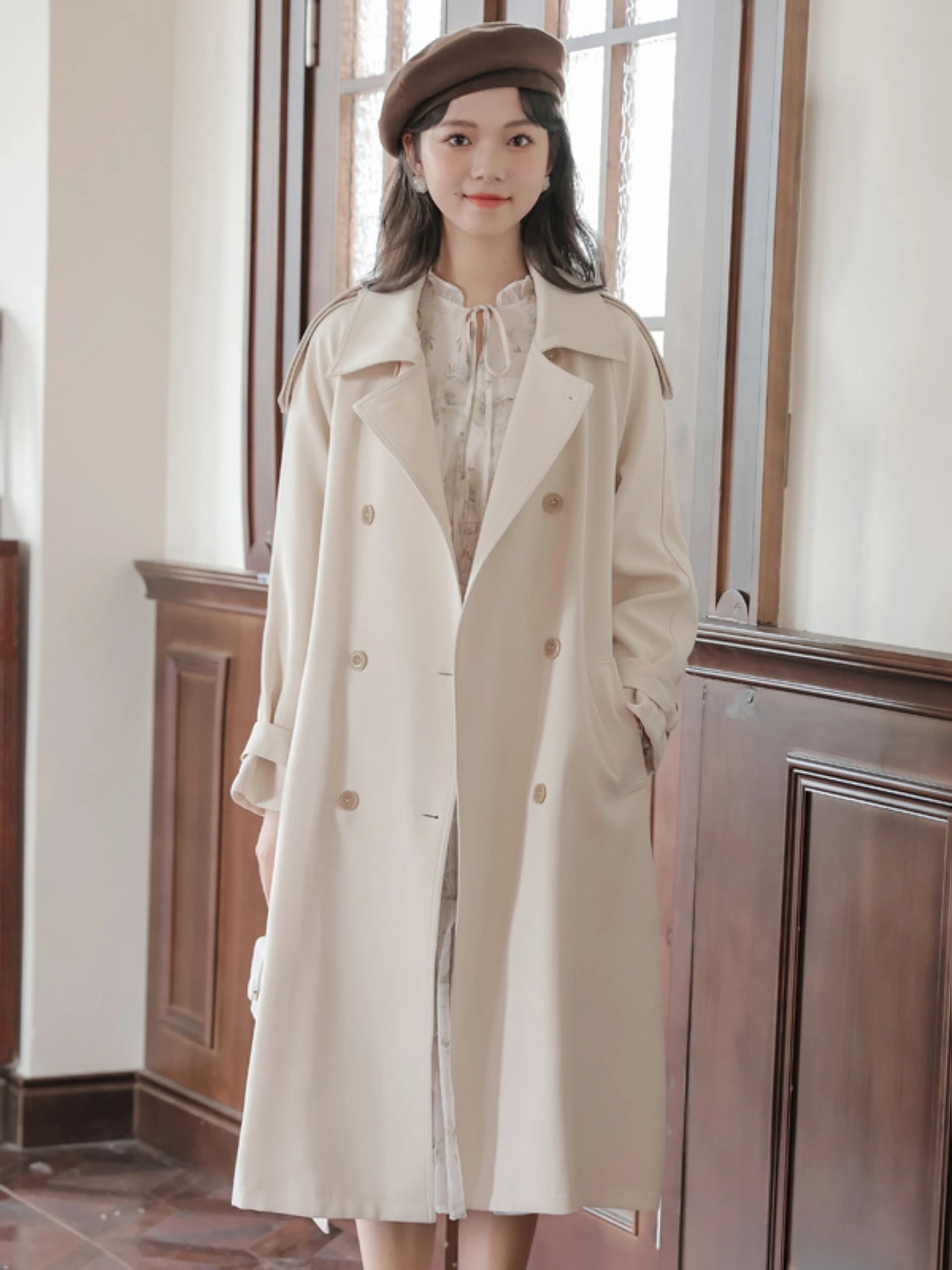 

Женская куртка средней длины, весна-осень 2025, новая, в японском стиле, для девочек-подростков и студенток колледжей и университетов