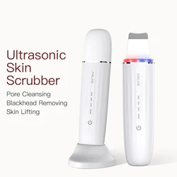 ANLAN Ultrasonic Skin Scrubber Peeling Facial Ultrasonic EMS Facial Lifting Red Blue Skin Care Pore Deep Cleansing Machine IPX7