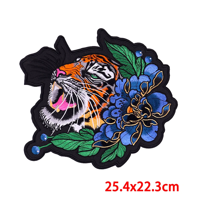 Clothing Thermoadhesive Patches Back Large Patches Iron on Embroidered Patch on Clothes Punk Fusible Patch Motorcycle Sewing On