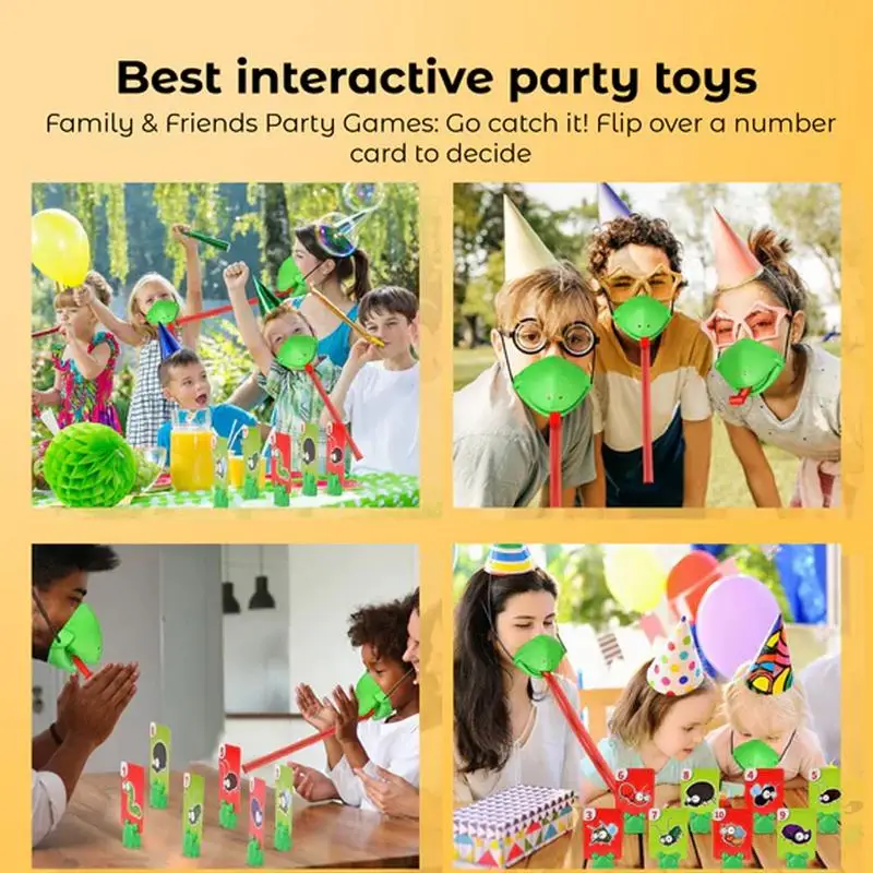 1set Tongue Game Greedy Chameleon Face Cover Card Prank Toy Tongue Sticking Out Frog Toys Parent-Child Interactive Battle Game