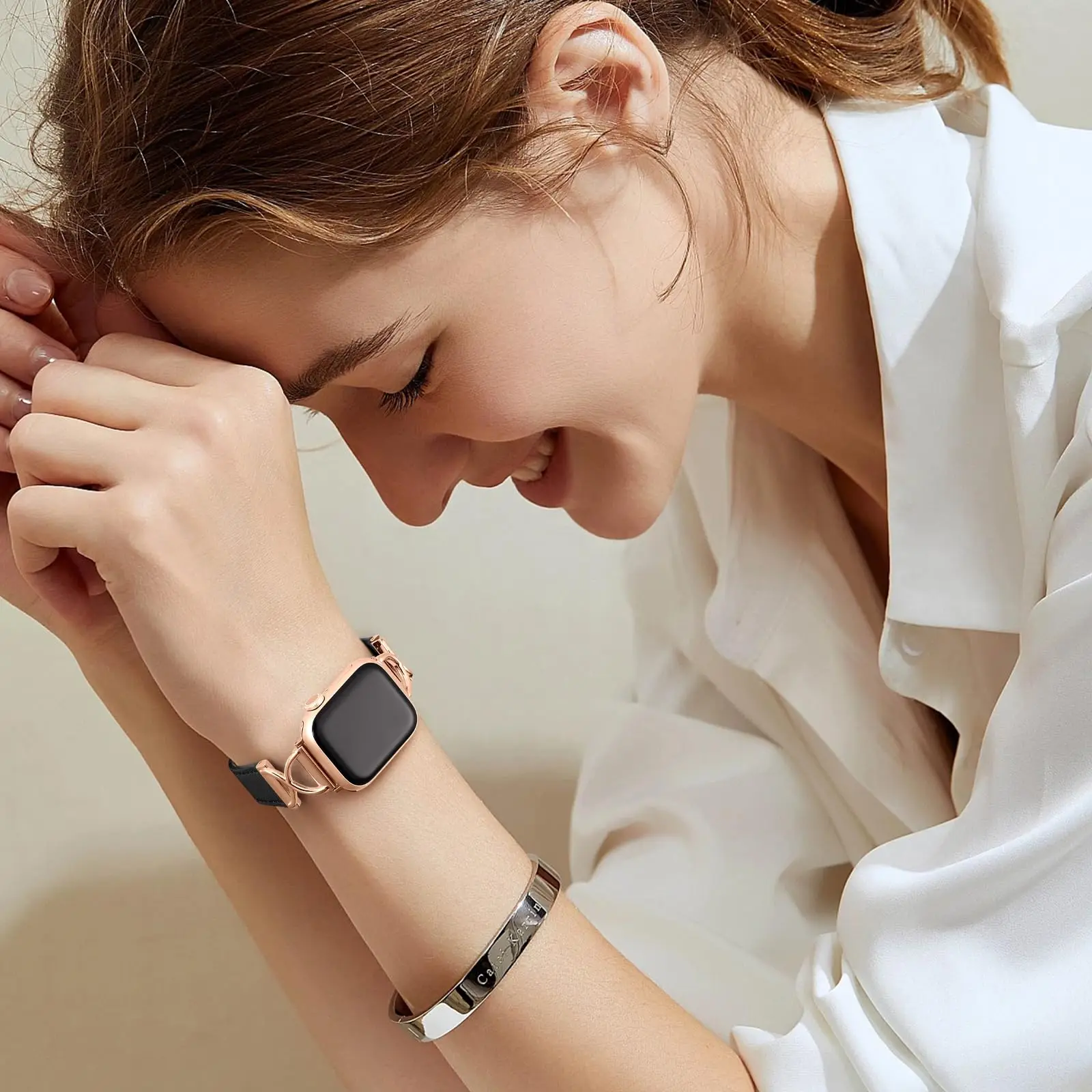 Lederband für Apple Watch Ultra 3/2/1 Band Damen 49 mm 42 mm 44 mm 45 mm 40 46 mm Luxusarmband für IWatch 11 10 9 8 7 6 SE Correa – Detail 6