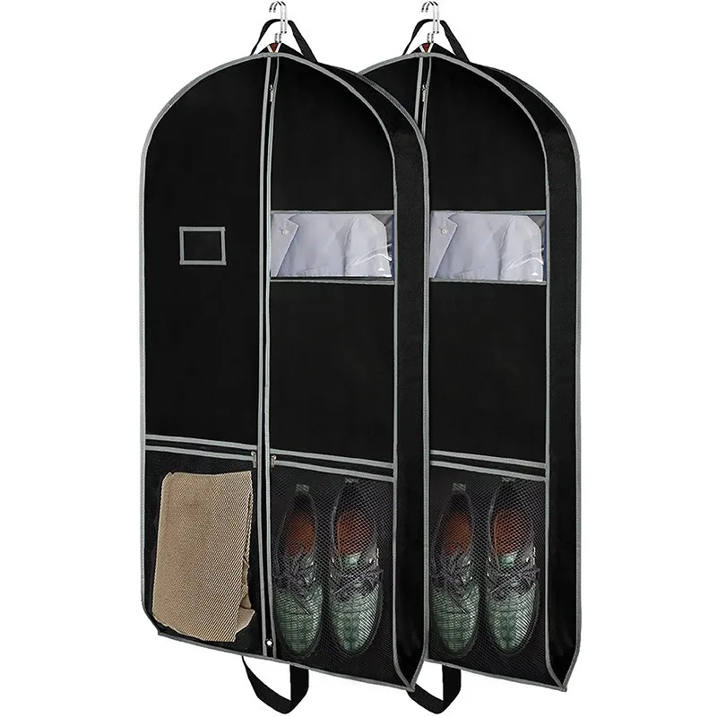 

2/4pcs Clothing Dust Cover Household Coat Cover Hanging Clear Dust Bag Clothing Dust Suit Cover Hanging Bag