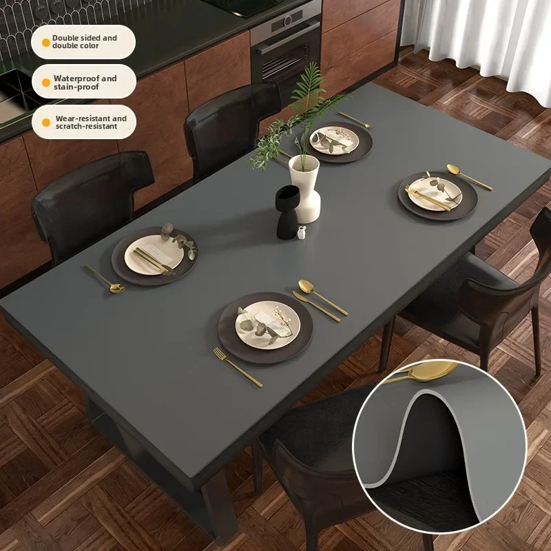 American Table Mat Light Luxury High Sense Kitchen Table Mat Living Room Table Protective Mat Office Desk Waterproof Tablecloth