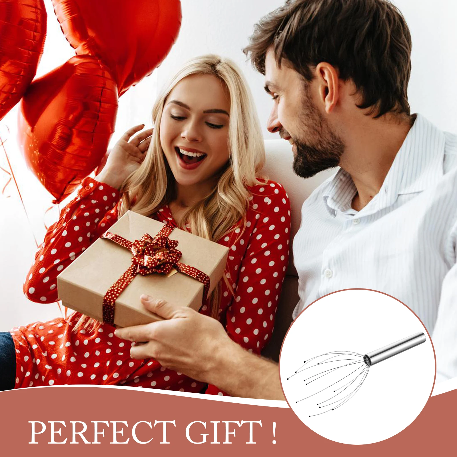 

1 шт., инструмент для массажа кожи головы, металлический массажер для головы, прочный для зудящей кожи головы, стимуляция фолликулов, принадлежности для массажа кровотока