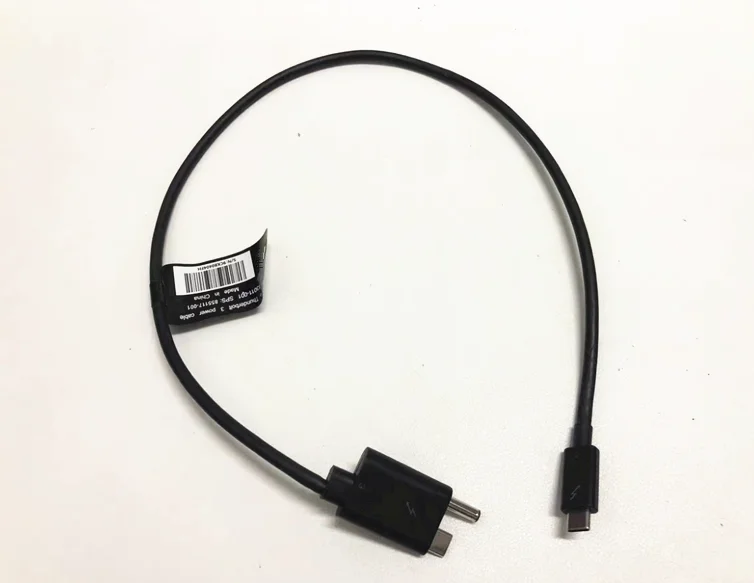 Used 2FT/0.6M USB-C Hot For HP Thunderbolt 3 Power cable AC+USB Type-C to USB Type-C 843011-001 USA