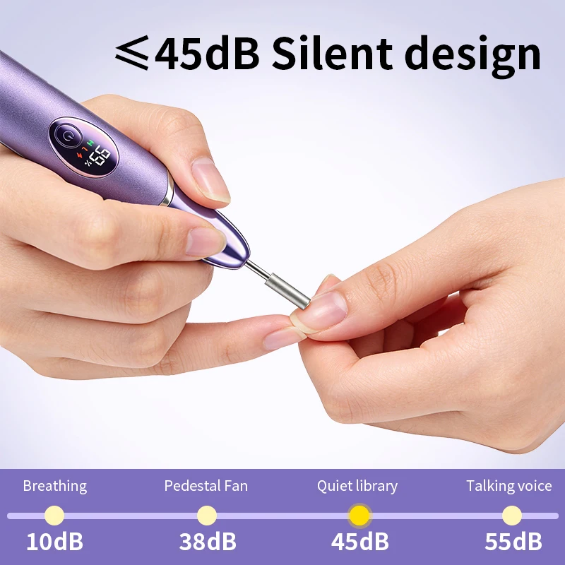 آلة مثقاب أظافر كهربائية لاسلكية، مجموعة مبرد أظافر 6 في 1 محمولة قابلة لإعادة الشحن لجميع العناية بالأظافر، أداة صالون حفر الأظافر #5