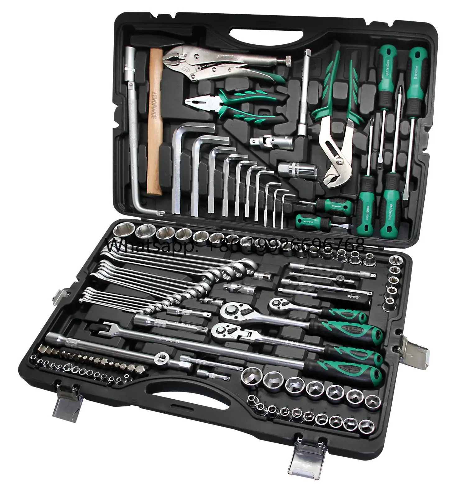 

AE-S129 129Pcs 1/4''&1/2'' Factory Price Spanner Socket Wrench Set Household Hand Tools Set