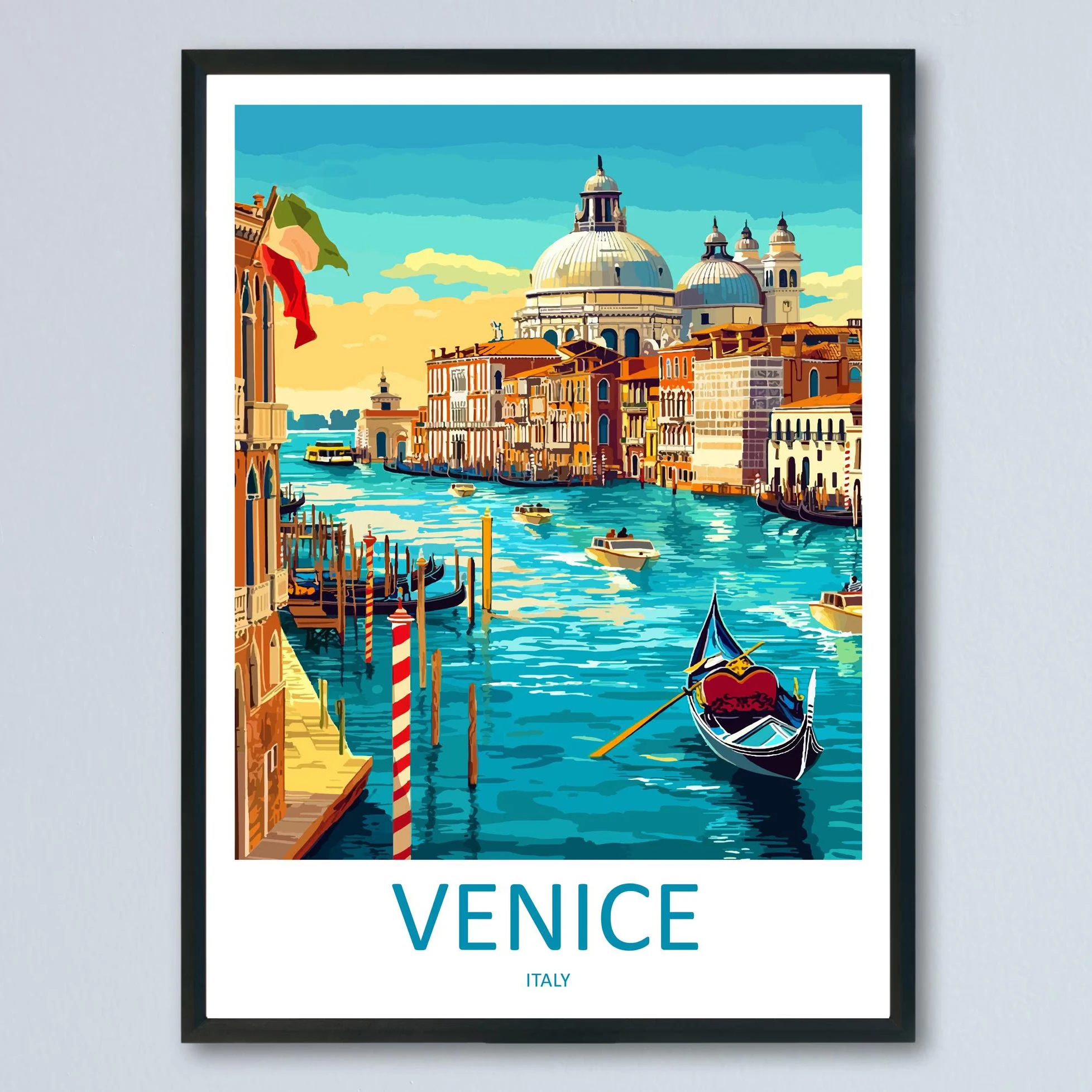 Venice Travel Print Italy Wall Art Canal City Poster Romantic Decor Gift for Europe Lover Historic Architecture Art Print