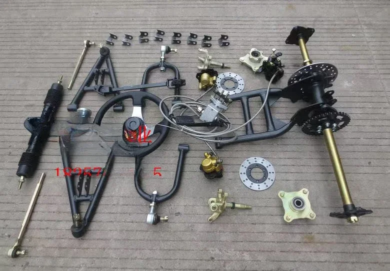 Modified four-wheel truck electric vehicle front and rear suspension, front steering brake kit, rear axle complete