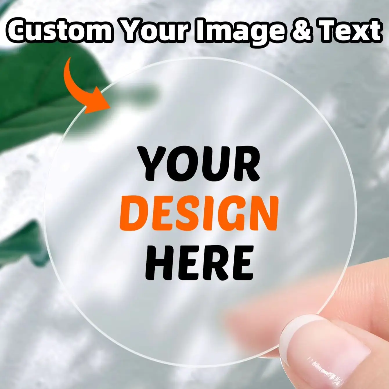 1‑50Pcs Custom Round Stickers Labels for Cabinet Markers, Drawer Tags, Storage Container Labels & Home Interior Accent Decor