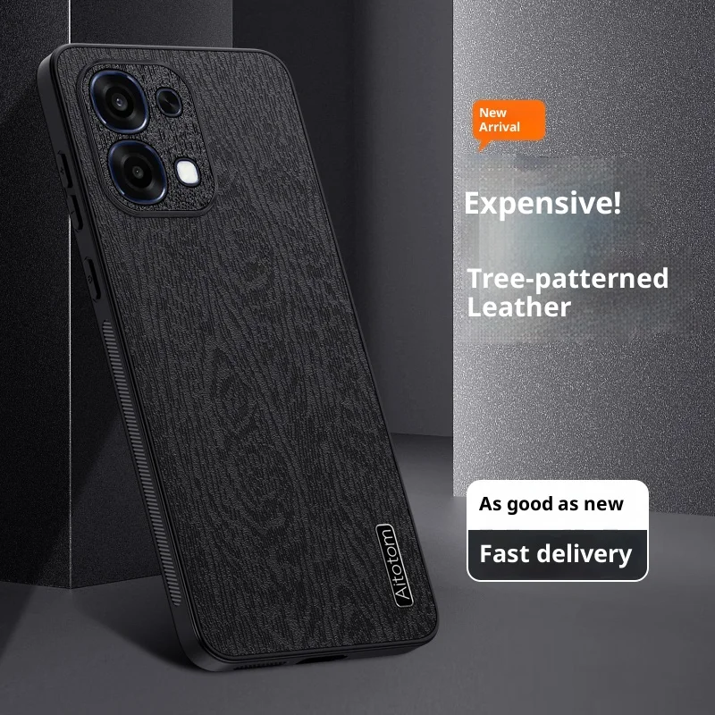 Para oppo A6 Pro 4G 5G funda de lujo textura de corteza cubierta trasera esmerilada para oppo F31 parachoques a prueba de golpes Fudna