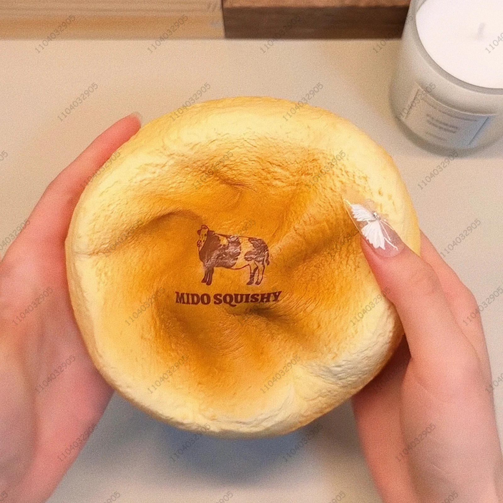 Big Cheese Cake Bread Slow Rising Squishy Tender Soft Round Cheese Cake Slow Rebound Squeeze Toy Stress Release Hand Relax Toy