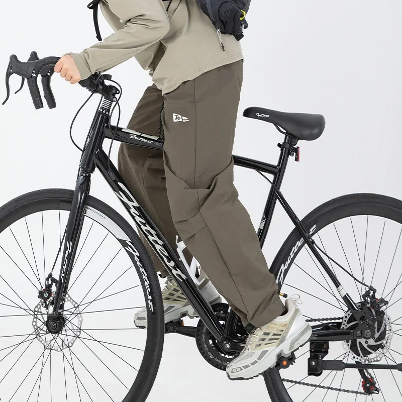 남성용 Pleated 디자인 카고 낙하산 바지 봄 새로운 조절 가능한 커프스 야외 기능성 발수 스포츠 롱 3M49