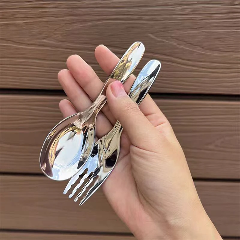 Stainless Steel Round Spoon Net Red Golden Dinner Long Handle Stirring Dessert Spoons For Kitchen Accessories Gadgets