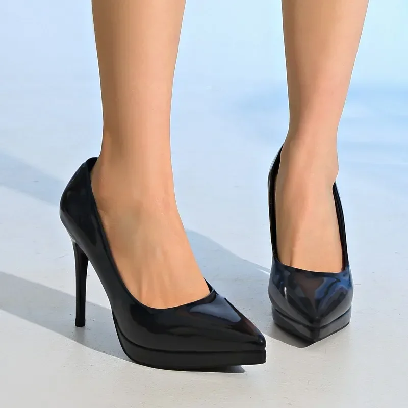 

Женская модная брендовая обувь на высоком каблуке 2025 года, пикантная женская обувь на высоком каблуке с острым носком, вечерние туфли больших размеров для женщин, Zapatos Mujer