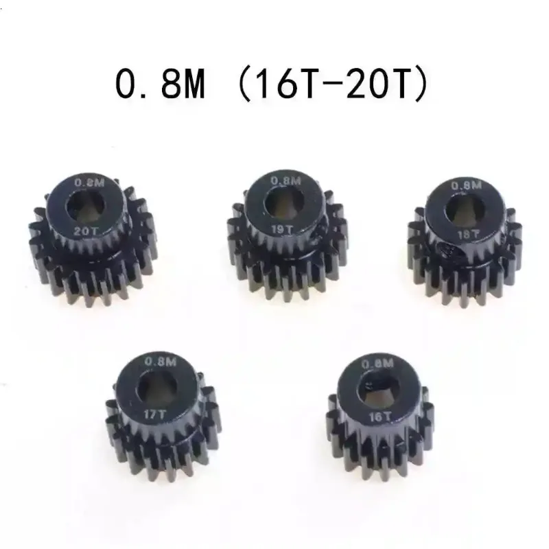 Steel Pinion Gear Mod 0.8 5mm Bore Motor Gear Replacement Part for 1/8 RC Model Car