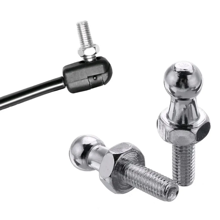 2x 10mm Universal Car Auto Boot Bonnet Gas Strut End Fitting Connector Ball Screw Bolt Pin Joint Valve for Spring Lift Supports