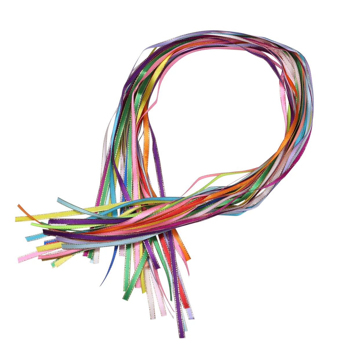 

30pcs Hair Rope Colorful Silk Ribbon Dreadlock Braiding Tinsels Hair Tie Accessories Craft Decoration