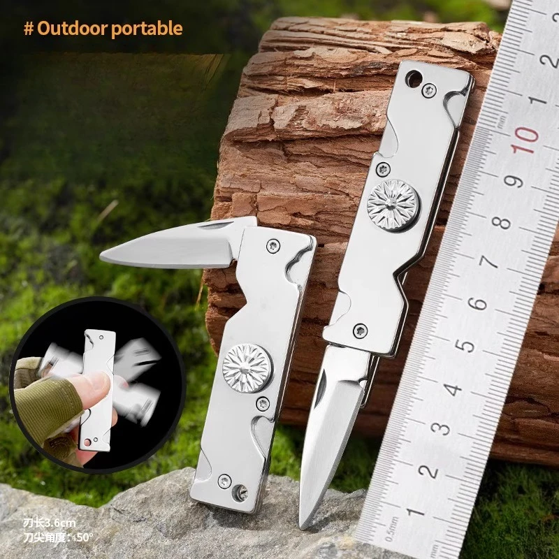 

Outdoor Multifunctional Keychain Folding Knife Convenient Camping and Hiking Rotating Gyro Keychain Unboxing EDC Pocket Tool