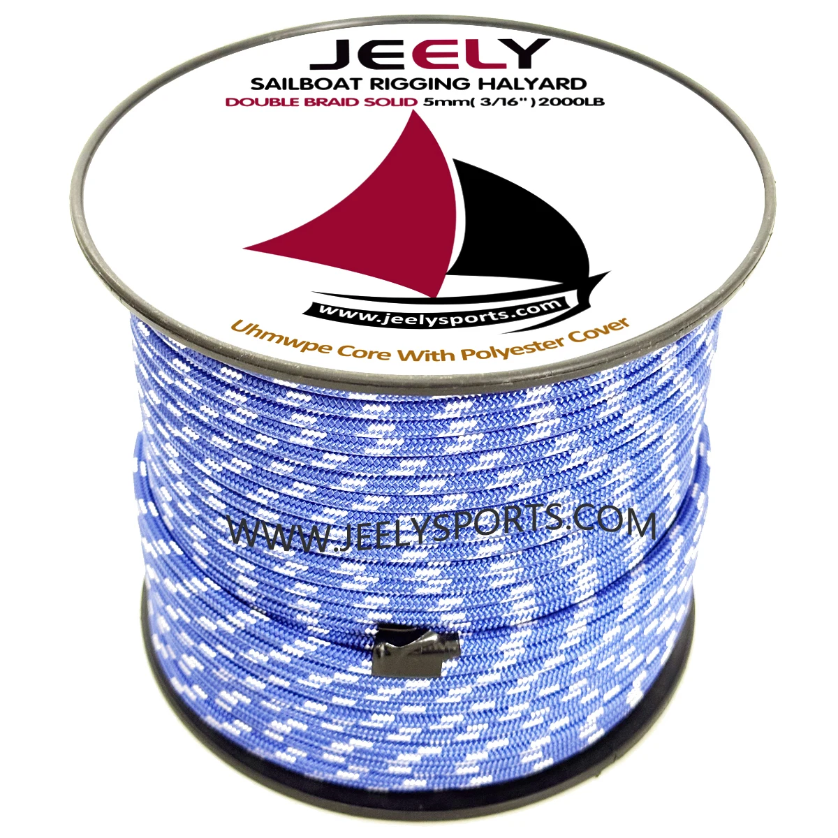JEELY cuerda UHMWPE doble trenzado para aparejo de pesca