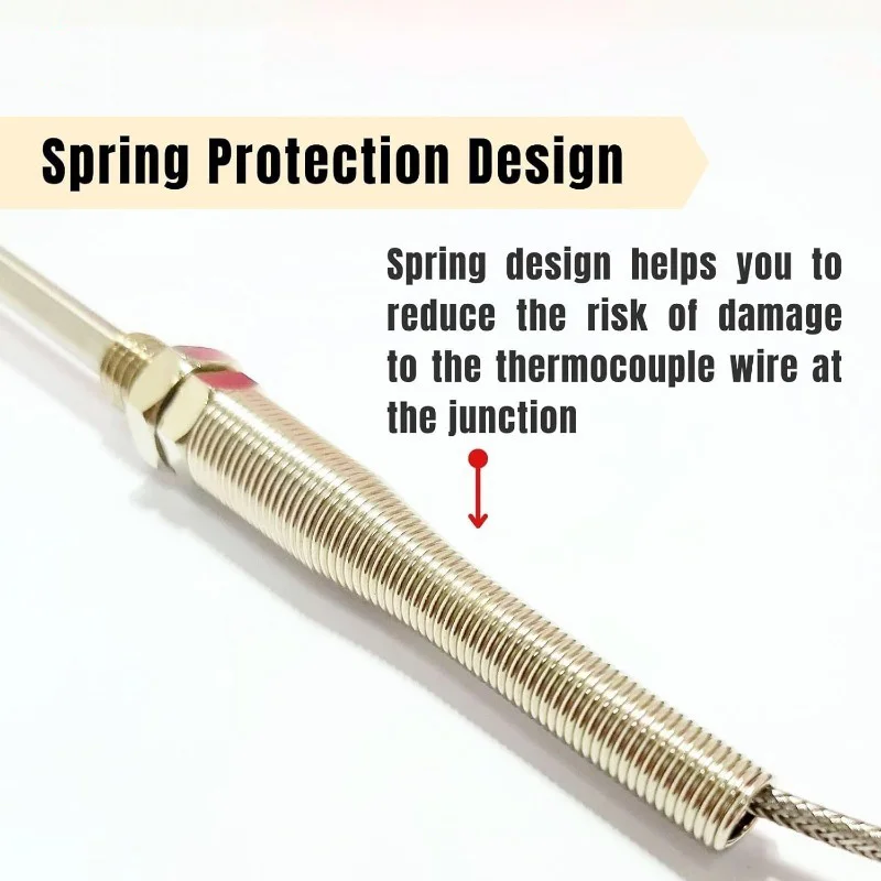K نوع الحرارية الاستشعار التحقيق ارتفاع درجة الحرارة الفولاذ المقاوم للصدأ M8 المسمار موصل مصغرة استشعار درجة الحرارة 800C
