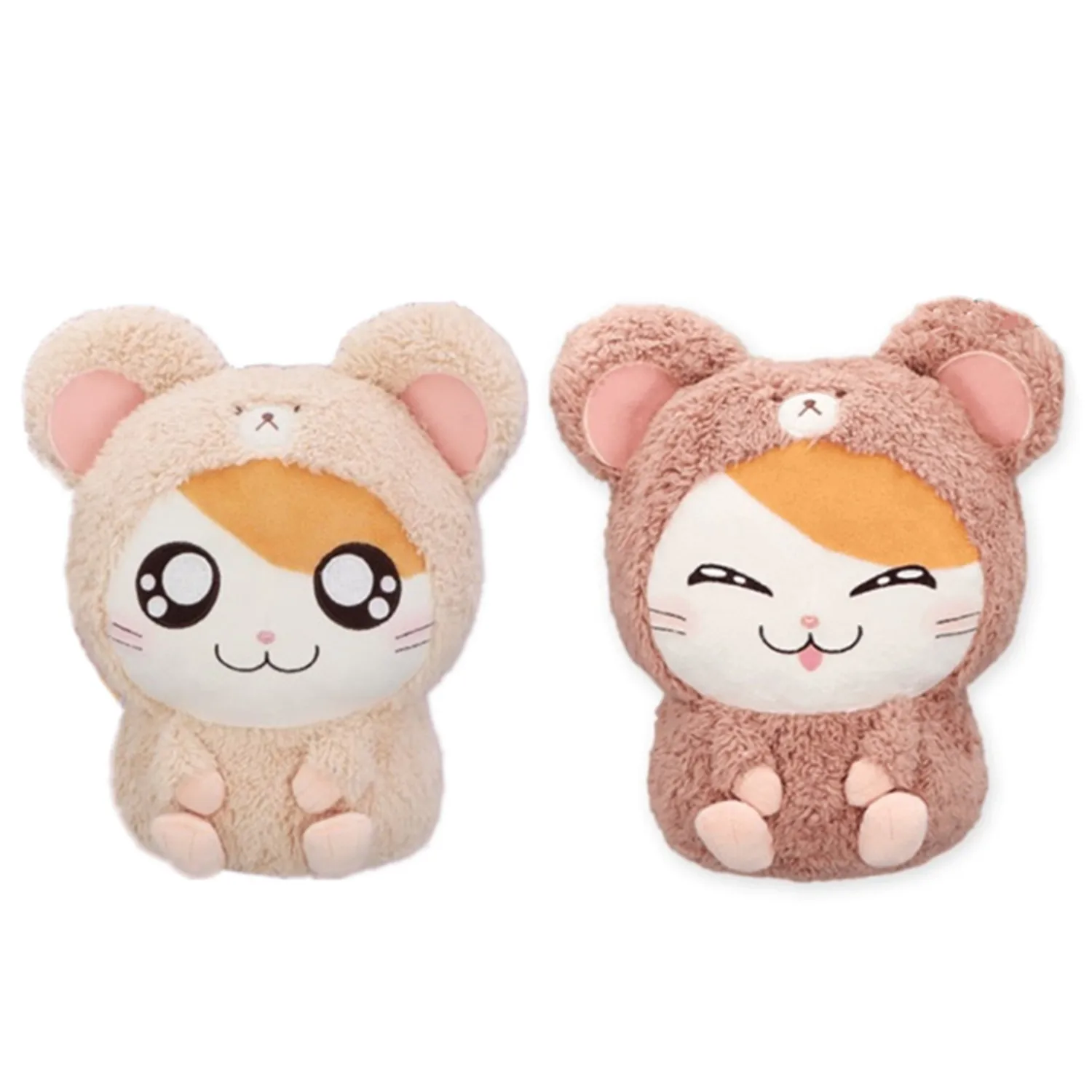 

New Cute Anime Hamutaro Hamtaro Hamster in Bear Cloth Plush Kids Stuffed Animals Toys For Children Gifts 28CM