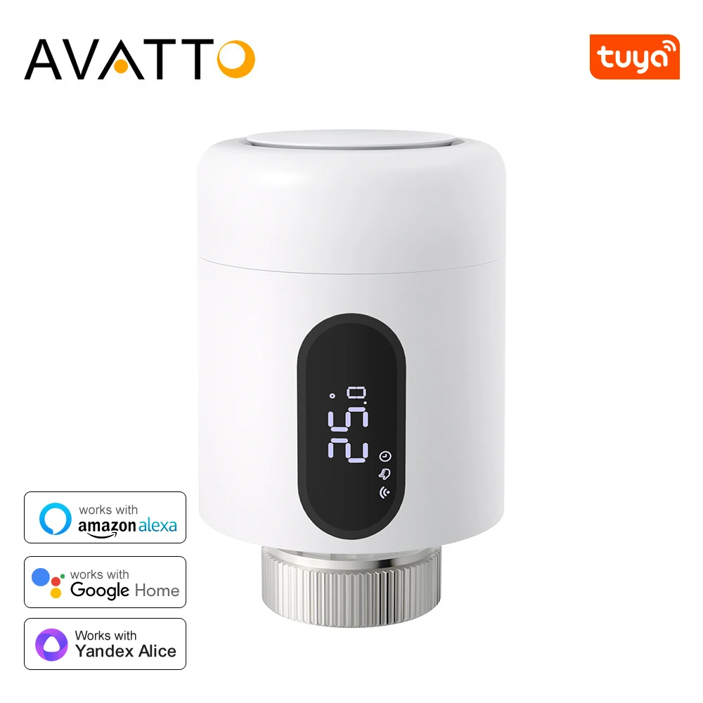 

AVATTO TUYA Zigbee 1-6 шт. термостатический клапан радиатора Smart TRV термостатический клапан контроль температуры для Alexa Google Home
