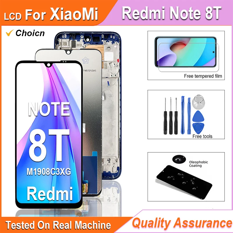 RongZy LCD-schermset Voor Xiaomi Redmi Note 8T - Compleet Met Gereedschap - Zwart