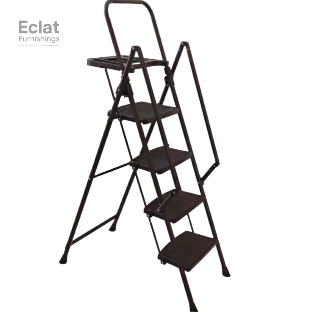 

4 Step Ladder, Folding Step Stool with Non-Slip Wide Pedals, Soft Handle, Non-Slip Feet, Sturdy Steel Construction, step ladder,