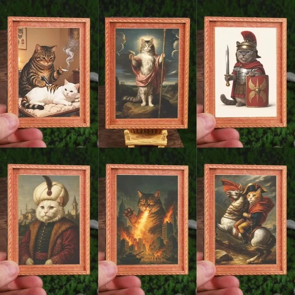 Cute Cat Fridge Magnet Mini Photo Frame Design Refrigerator Magnets Home Office Wall Decor Ornament Creative Holiday Birthday Gift for Friends Family
