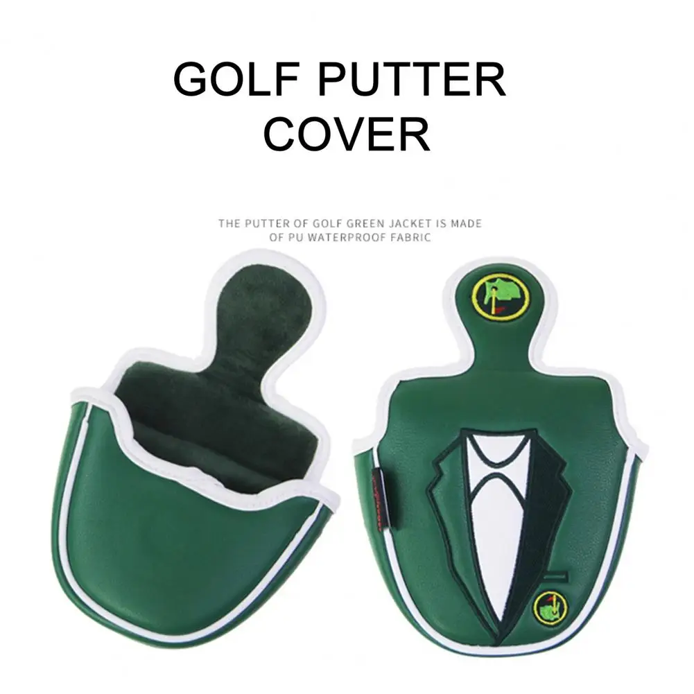 Golf Putter Cover Magnetic Dustproof Mallet Blade Headcover Plush Golf Club Headcover Golf Putter Blade Cover Golf Supplies