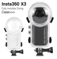 Dive Case For Insta360 X3 Waterproof Housing Cover Underwater Protector Fully Invisible Diving Shell Camera Accessories