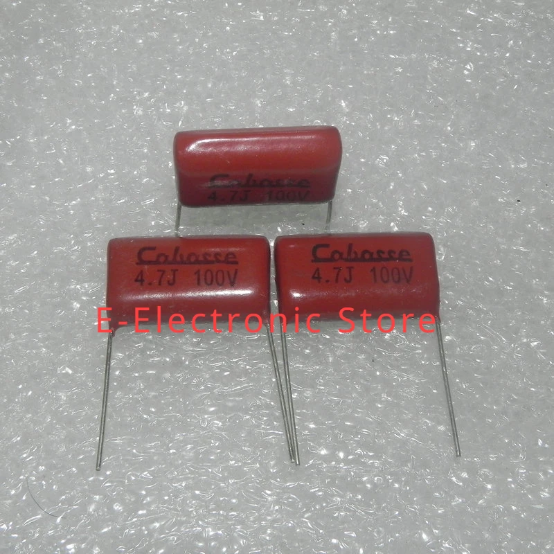 10PCS/LOT 100V 4.7UF 475J 4.7J Direct Insertion High-end Frequency Division Thin Film Capacitor