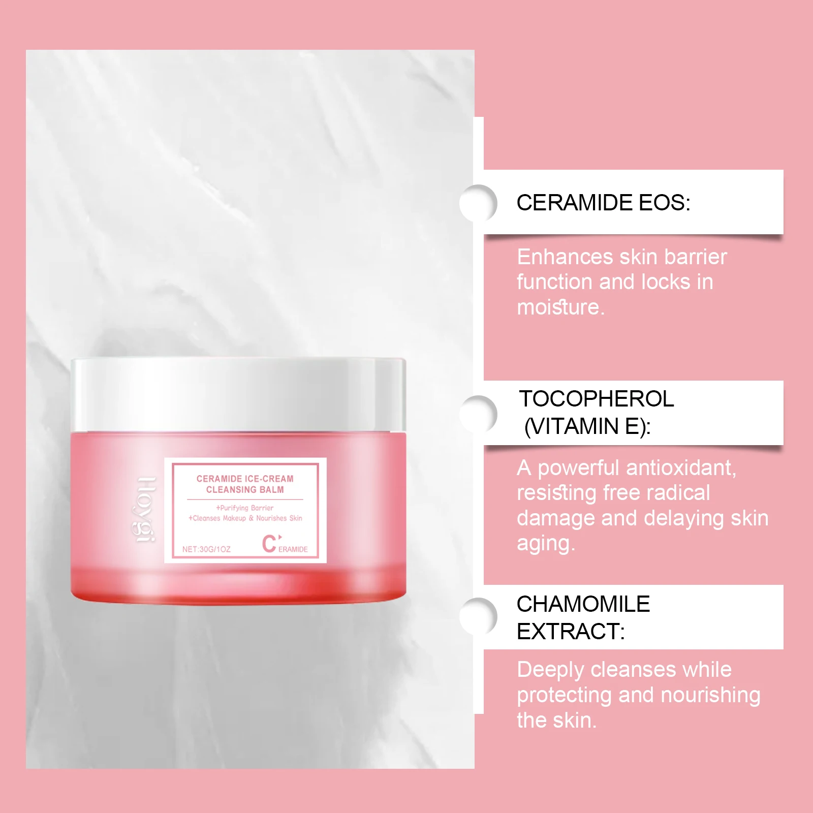 Balsamo struccante Unirritante Detergente Viso Pelle Occhi Labbra Struccante Pori Restringente Non stretto Rinfrescante Idratante