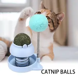 Catnip Stickers Rotatable Cat Licking Balls Edible And Healthy With Spring Ball Catnip Bubbles Lickables For Cats Catnip Ball