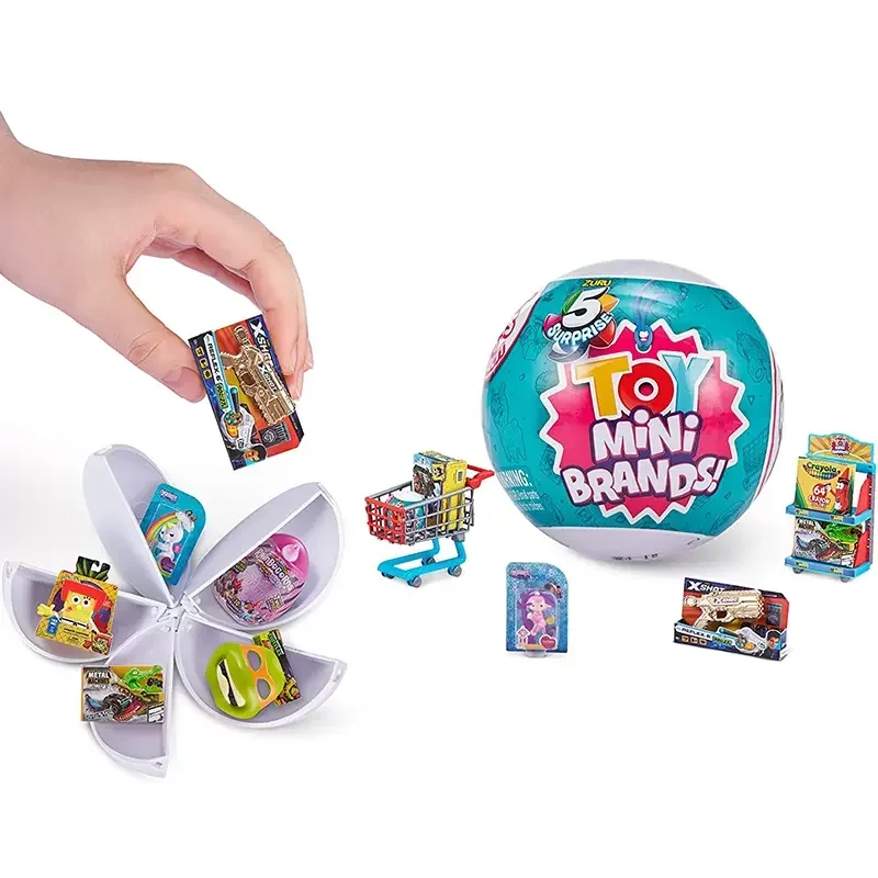 Juguete de cápsula Gashapon en miniatura para niños, compras de supermercado de escena de juguete, Mini bola sorpresa, colección de marcas, regalos